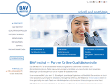 Tablet Screenshot of bav-institut.de